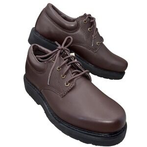 NEW Work America Responder Service Oxford Men's Size 9.5D‎ Brown Leather Lace Up